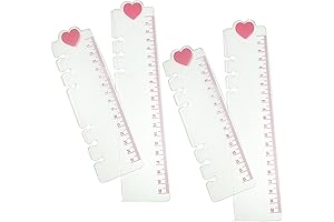 Multifunctional 4Pcs Clear Frosted A5 A6 Ruler