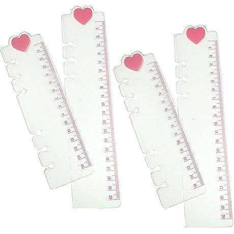 Multifunctional 4Pcs Clear Frosted A5 A6 Ruler