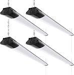 Barrina BS84 LED Magasiner les lumières pour l'atelier 4FT, 84W, 10000LM, 5000K Installation de lumière pour garage, sous-sol, suspension ou montage à glissière, ETL, 4 Boîtes