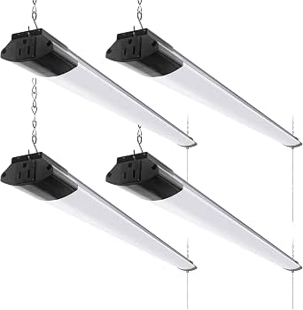 Barrina BS84 LED Shop Lights - 4FT, 84W, 10000LM, 5000K, Linkable, Pack of 4