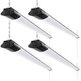 Barrina BS84 LED Shop Lights for Workshop 4FT, 84W, 10000LM, 5000K Linkable Light Fixture for Garage, Basement, Hanging or Flush Mount, ETL, 4 Packs