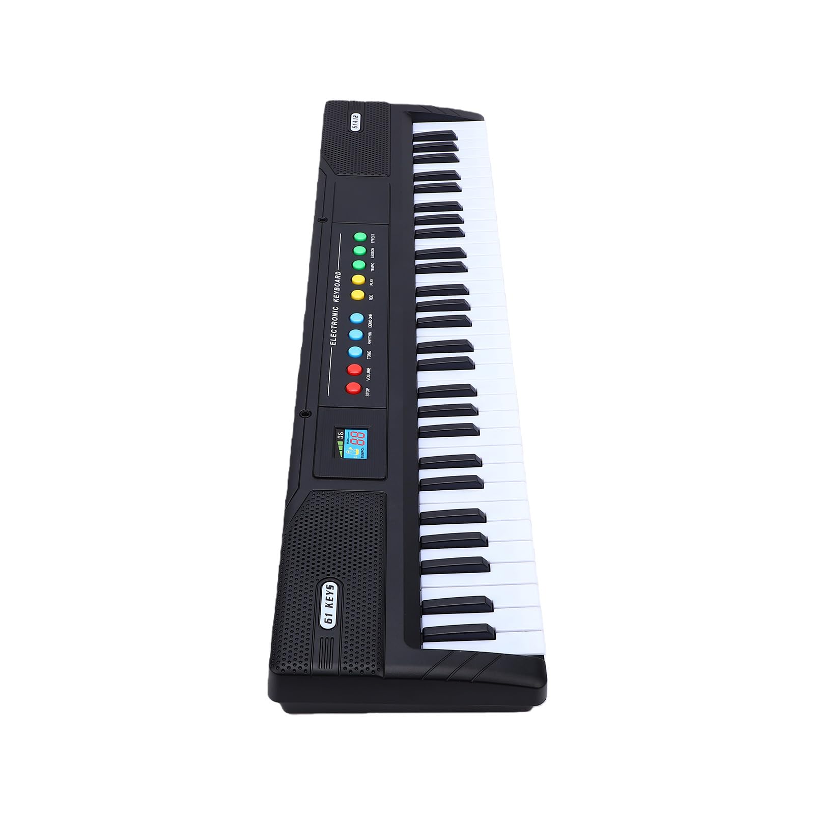 LiebeWH Pianoforte con Tastiera Elettronica a 61 Tasti, Tastiera Musicale Portatile in ABS con modalità di Insegnamento, Riproduzione di Registrazione, Microfono a 8 Toni e 16 Ritmi, per Principianti,