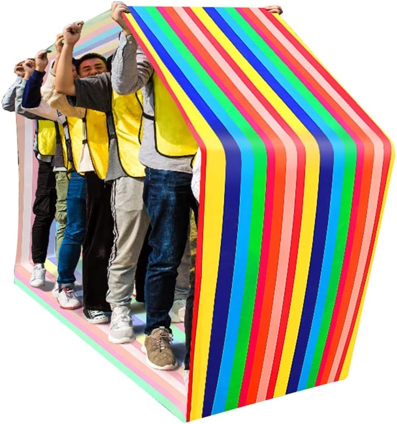 4-20M Oxford Cloth Gaming Running Mat, Adult Kids Team Building Group Cooperation Game Toy, for 2-18 People (Size : Adult-6M//20FT)