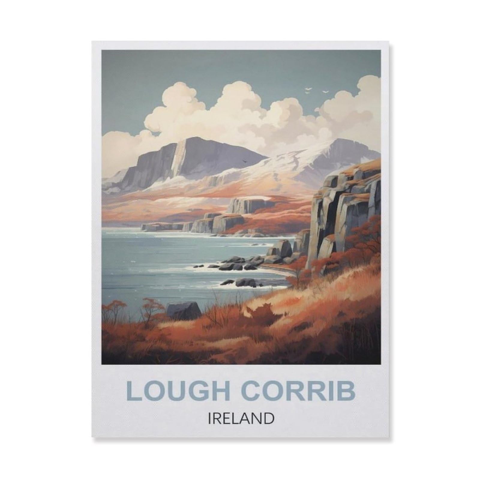Vintage Art Metal Signs Funny Sign，Lough Corrib Ireland(15x30cm）