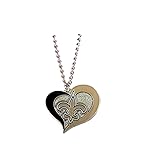 aminco NFL New Orleans Saints Swirl Heart Pendant Necklace , Silver , Size 4
