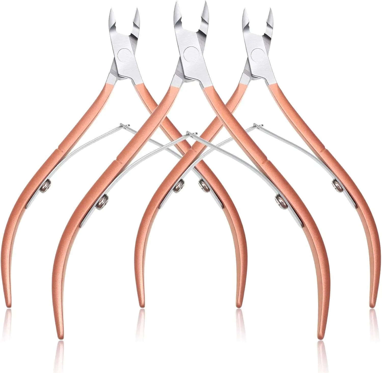 3 Pcs/Set Toenail Fingernail Cuticle Nippper Professional Nail Clipper Manicure Cutter Scissoris Stainless Steel Trimmer Tools(Sliver)