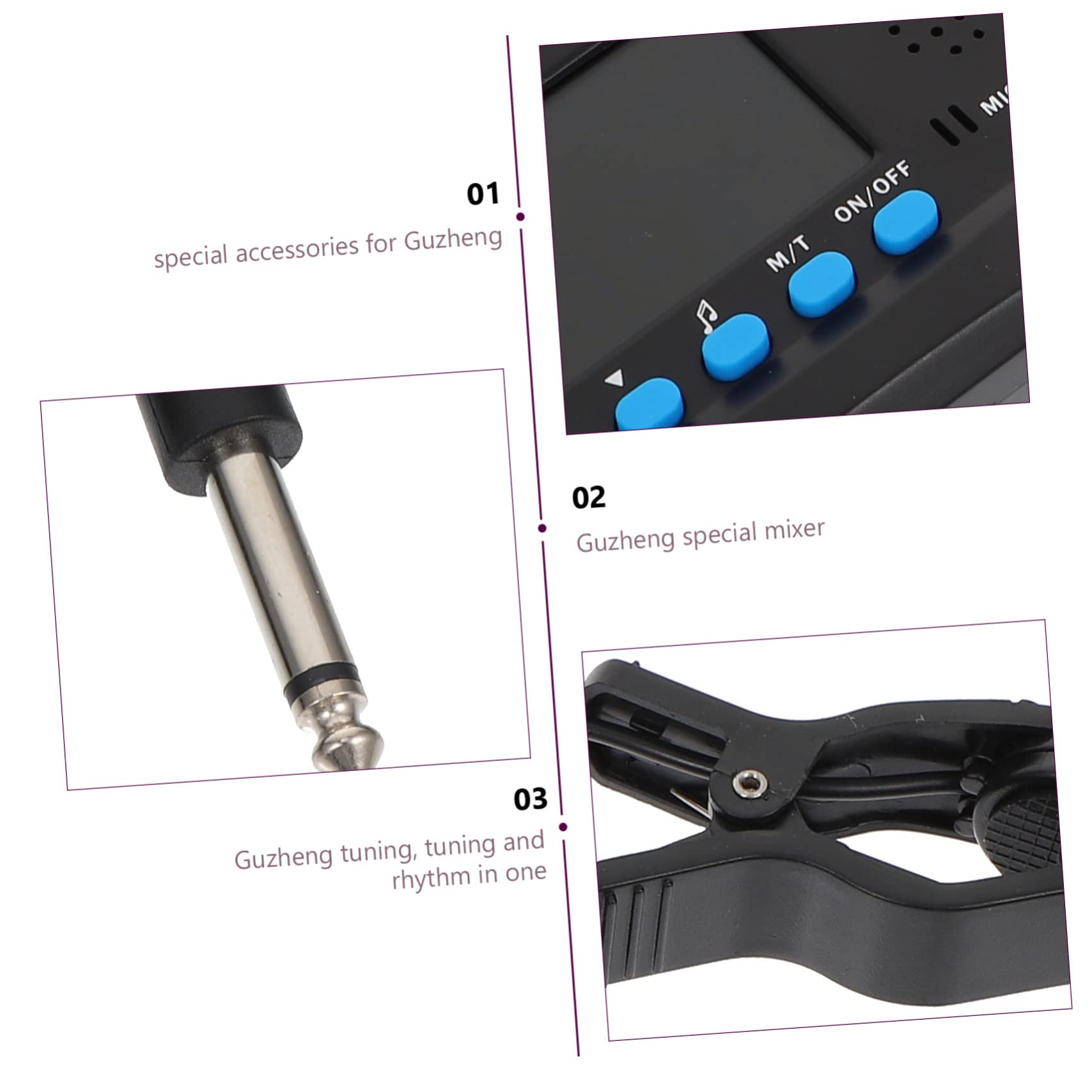 3sätze Hochsensitiver Guzheng Tuner Mit Metronom Stimmgerät Für Guzheng-spieler Lcd-anzeige Und Tragbares Design Für Präzises Und Rhythmus