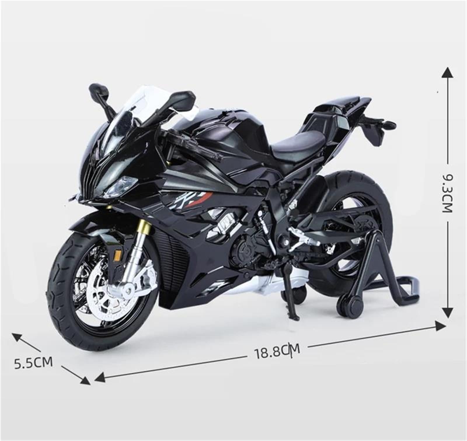 Modelo a Escala de Moto Modelo De Motocicleta para BMW S1000RR A Escala 1/12, Colección, Juguete Hobby, Regalo, Todoterreno(White)