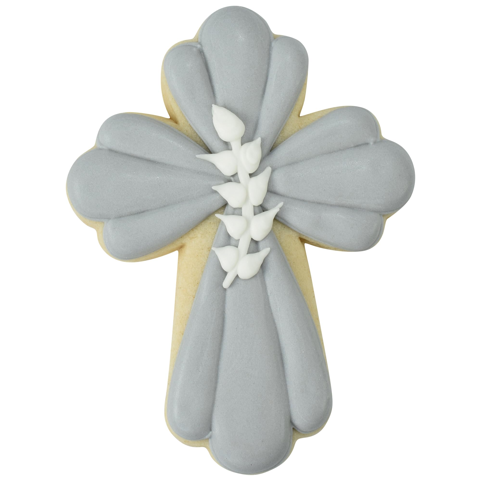 R&M Elegante cortador de galletas con forma de cruz de acero inoxidable de 3.5 pulgadas