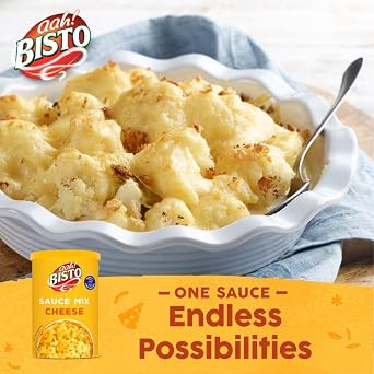 Bisto Thick & Creamy Cheese Sauce Mix, 185 g Drum (1-Pack) | Versatile Cheese Sauce Mix, Quick Preparation, Perfect for Pasta & Dips