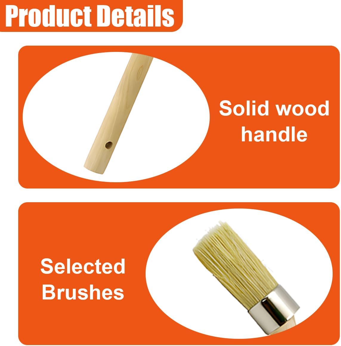 2PCS Car Curved Tire Mounting Paste Lube Brush, 45 Degree Angle Head Auto Wheel Applicator Brush with 11.8" Wooden Handle, Rim Deep Cleaning Tool for Easy Lubricant Application(Wood)
