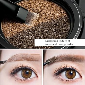 クッションアイブロウ　2個セット Amazon | karonpeln アイブロウパウダー 2色 眉毛パウダー エア