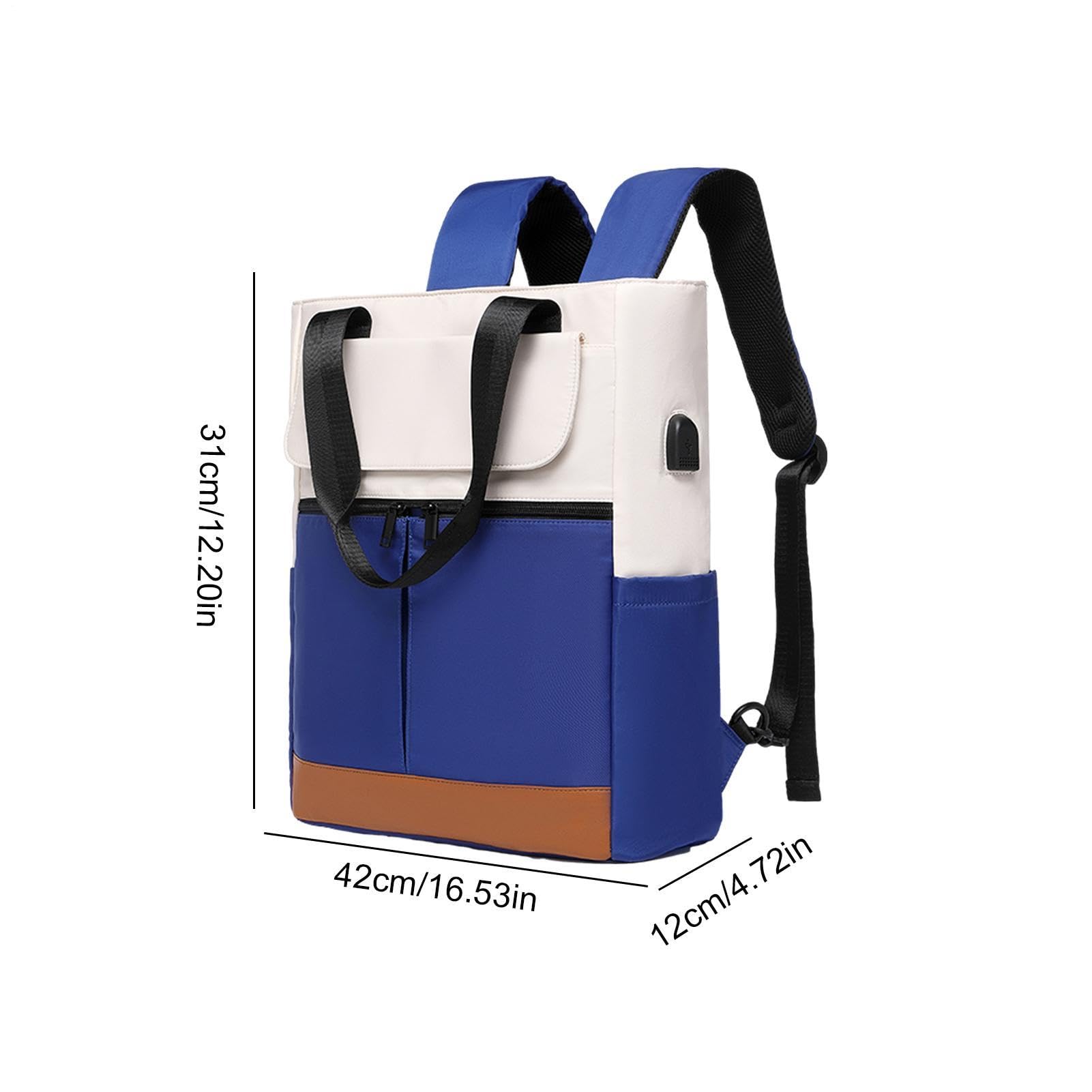 Zaino per laptop, zaino da viaggio - Grande zaino da trekking con porta di | ricarica USB - Zaino college, zaino casual, borsa da esterno, borsa per computer per uomo donna, Blu viola, se beskrivning