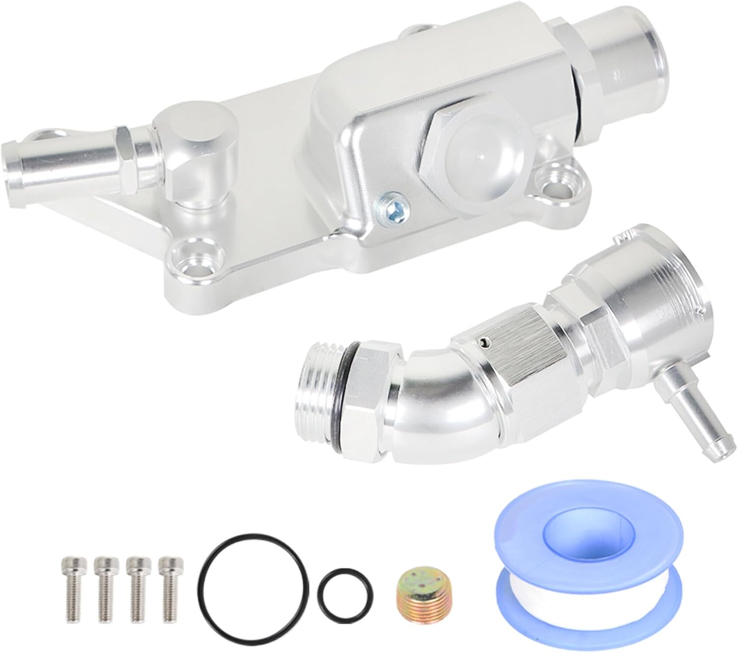 Upper Coolant Housing with Straight Elbow Hose Fitting Replacement for K20Z3 K24 K Series