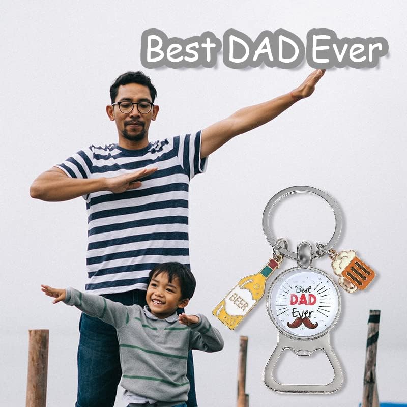 Miniatura 3 de Llavero abridor de botellas para papá, regalos para hombres, regalos del día del padre, regalo de hija e hijo, regalos divertidos para amantes de la