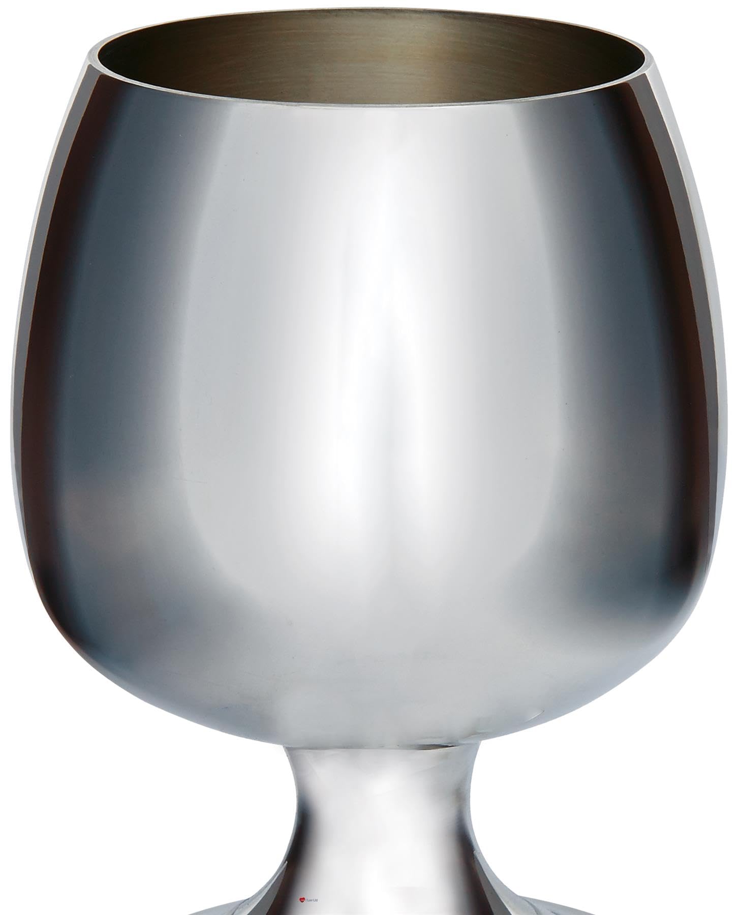 I LUV LTD Peltro Brandy Calice 400 ml Luminoso Lucidato Fine Sia Dentro che Fuori con Funzionalità Touchmark Perfetto per L'incisione