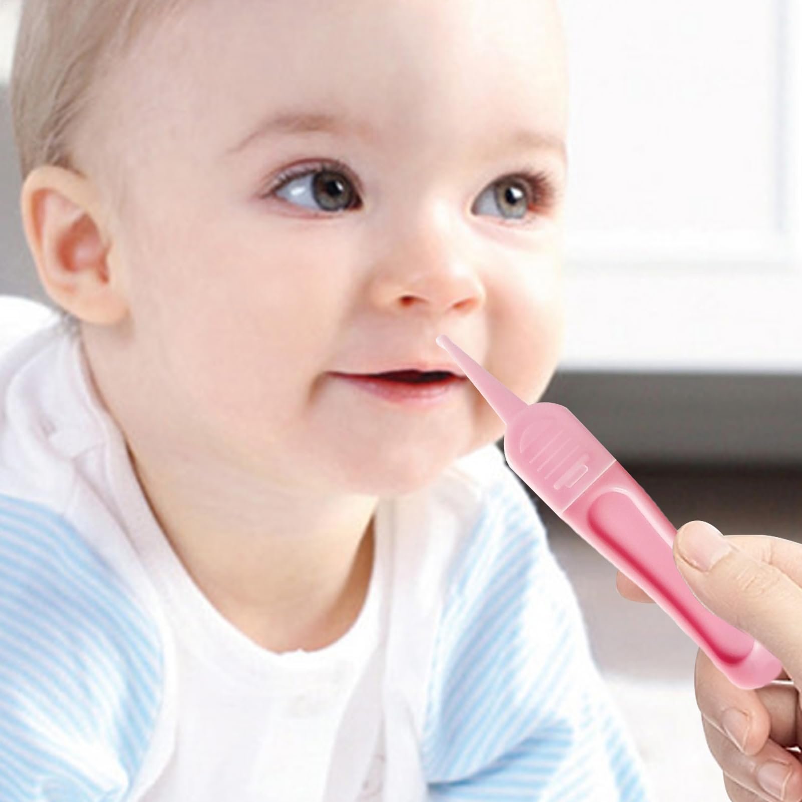 Pinzette per naso, pinzette per la pulizia del naso, detergente per bambini, pinza rotonda, portatile e sicuro e per pulire i condotti uditivi, i passaggi nasali e lo sporco ombelicale