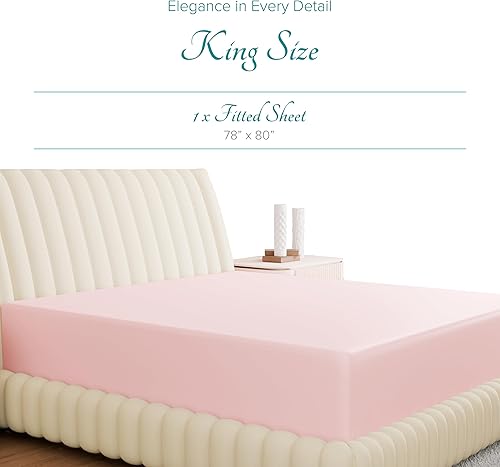 Miniatura 176 de Carressa Linen Sábana bajera ajustable 100% algodón tamaño King – Sábana bajera de 800 hilos King de algodón, lujosamente suave, refrescante