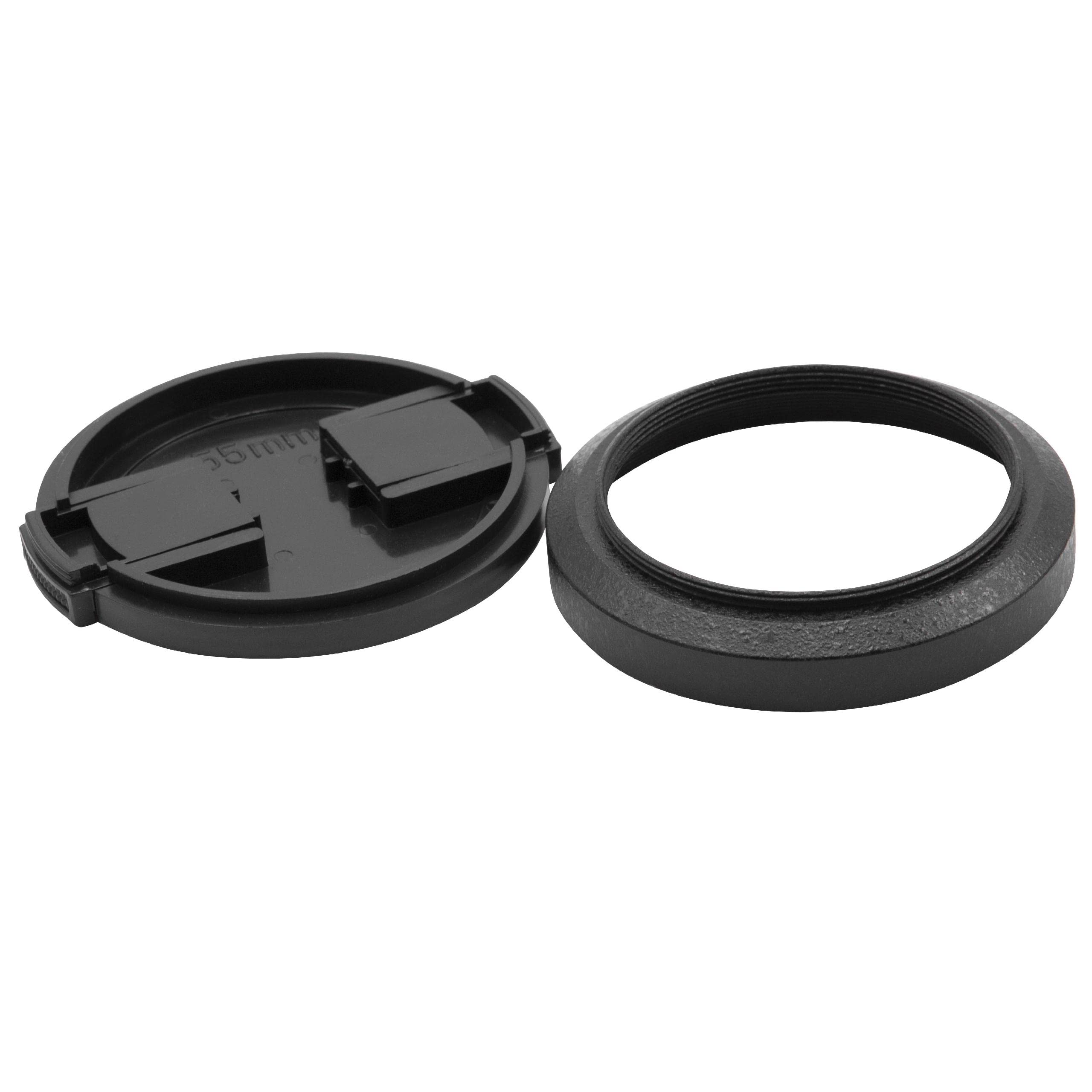 vhbw Osłona obiektywu kompatybilna z Panasonic Lumix G | Obiektyw G1, GF1, GH1 46 mm, czarny, metal, okrągły, 5,7 cm