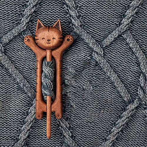 Fauean Damen Brosche Brosche mit Tiermuster aus Holz 2022 Kreative Tier brosche aus Holz Nadel Pullover Schal Clips DIY Handwerk Abzeichen Cartoon Pin Schal Schnalle Verschluss Pins für Frauen Cover