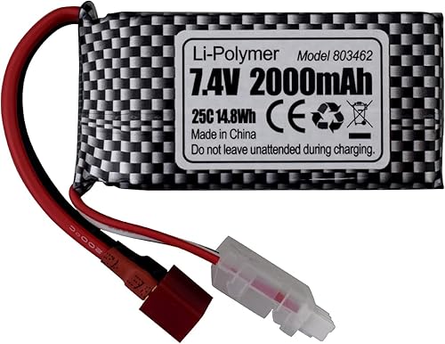 Miniatura 3 de Accesorio 2 unidades 7.4V 2000mAh T-Plug batería de litio para 9200 HB101 9200E 200E 9202E 9203E 9204E 9205E 9206E 2995 YC300 HM101 25-DJ02 9125