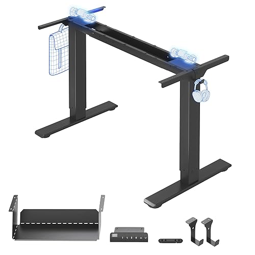 FlexiSpot Bureau Assis Debout Électrique à 2 Moteurs Charge 100kg,