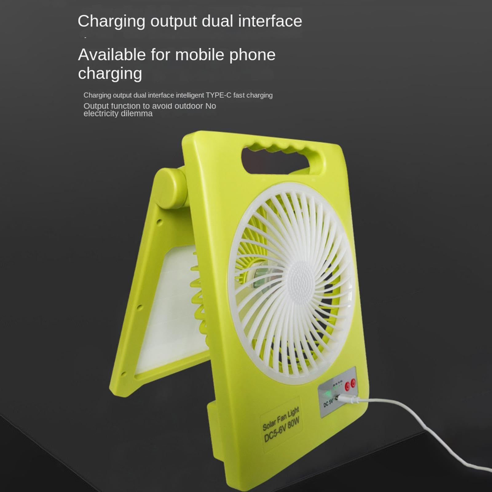 Ventilatori Per Esterni Ricaricabile e Portatile con Luce LED | Ventilatori per Tende da Campeggio Per Tende Da Esterno Spiaggia Casa Escursionismo Pesca Giardino
