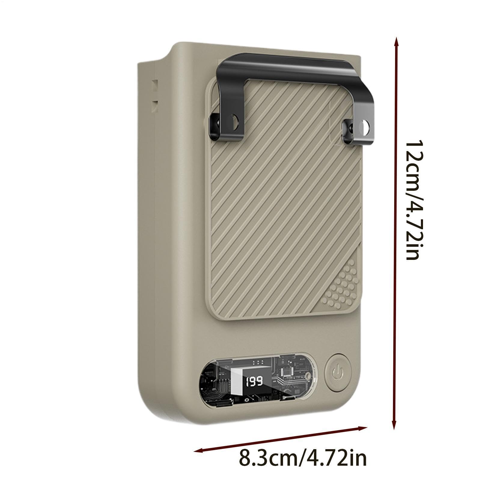 Ventola a clip per vita 199 velocità ricaricabile ventilatore da viaggio | Con Luce LED Ventilatore Alimentato a Batteria Per vita, cintura, camicia, scrivania da ufficio, , campeggio, all'aperto,