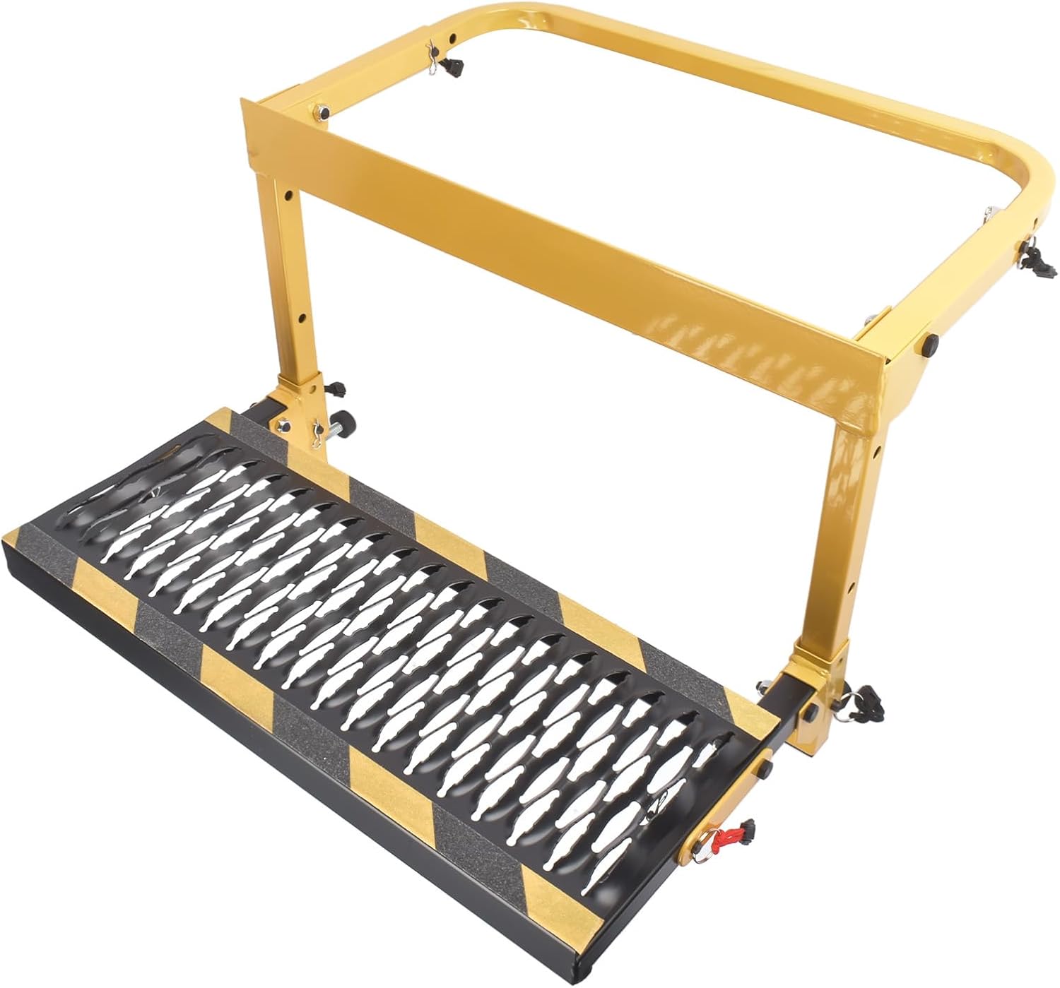 Adjustable Folding Tire Step for Truck SUV RV, Heavy Duty Wheel Step with Non-Slip Steel Surface, Rated up to 340 Lbs