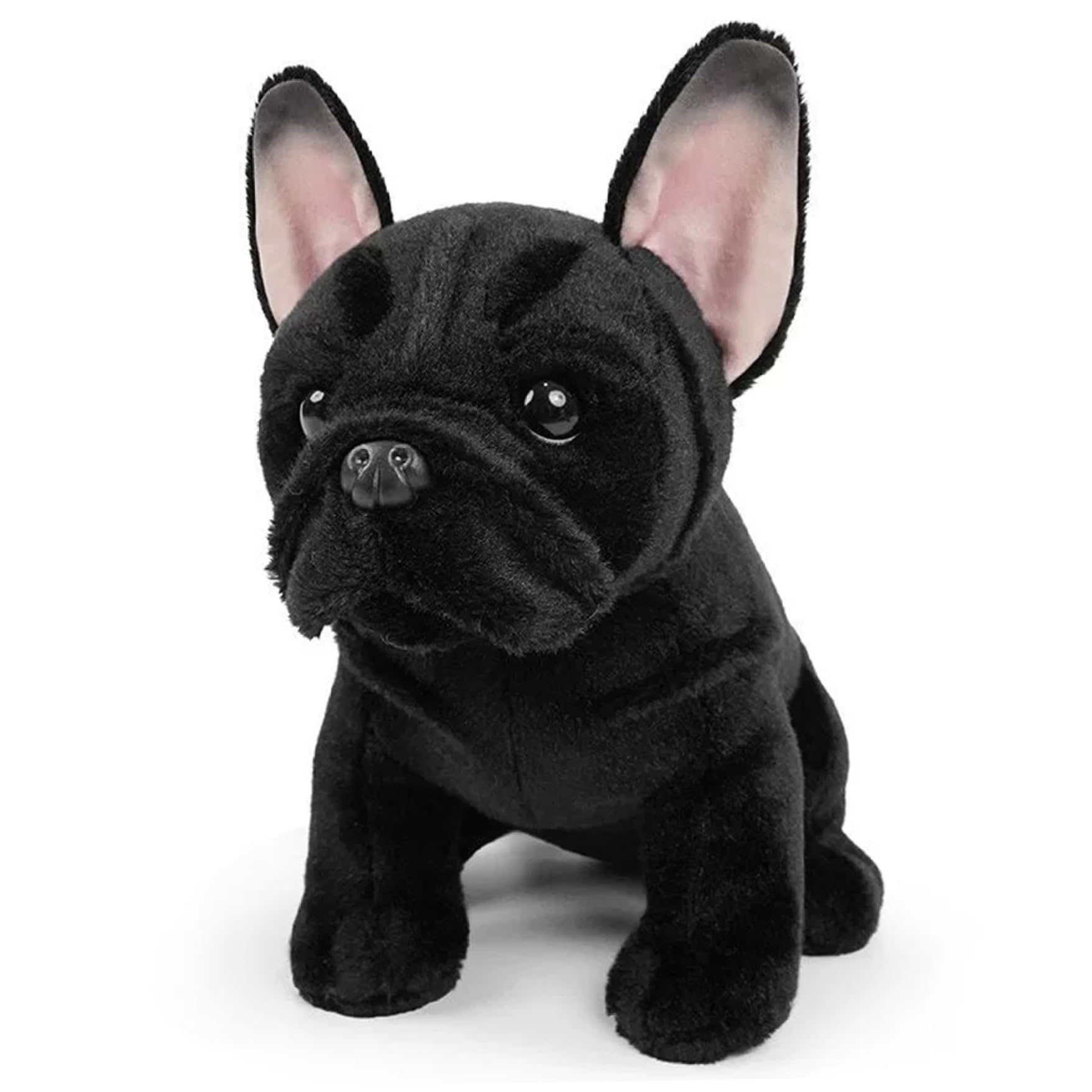 Ngbbby French Bulldog Stuffed Animal 8.7 Inch Soft Cute Bulldog Plush Realistic Black Dog Stuffed Animal for Boys and Girls