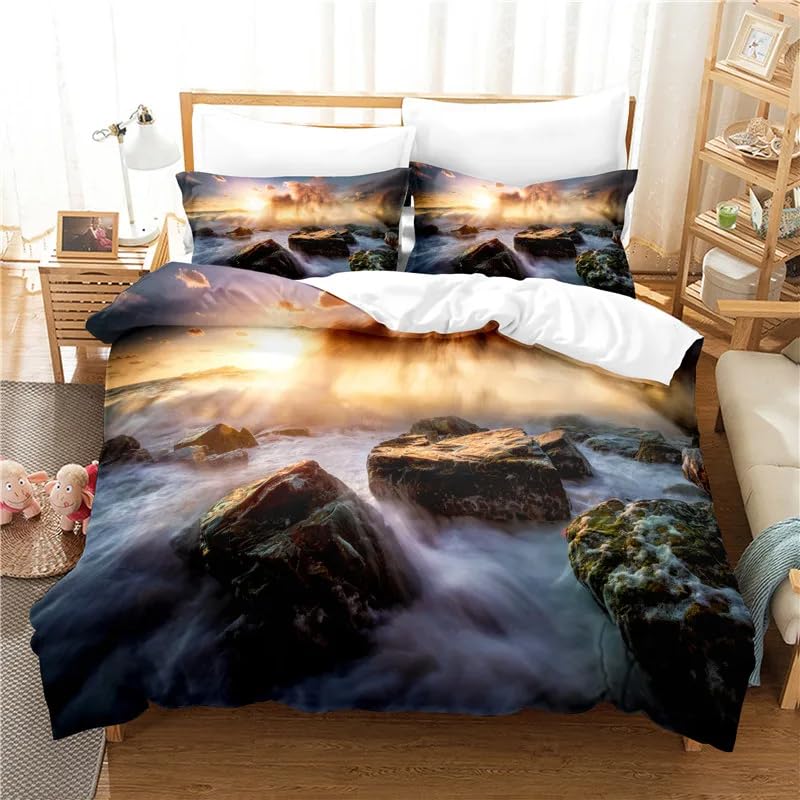 Housse de couette 240x260 alpinisme en microfibres douces au fini haut de gamme
