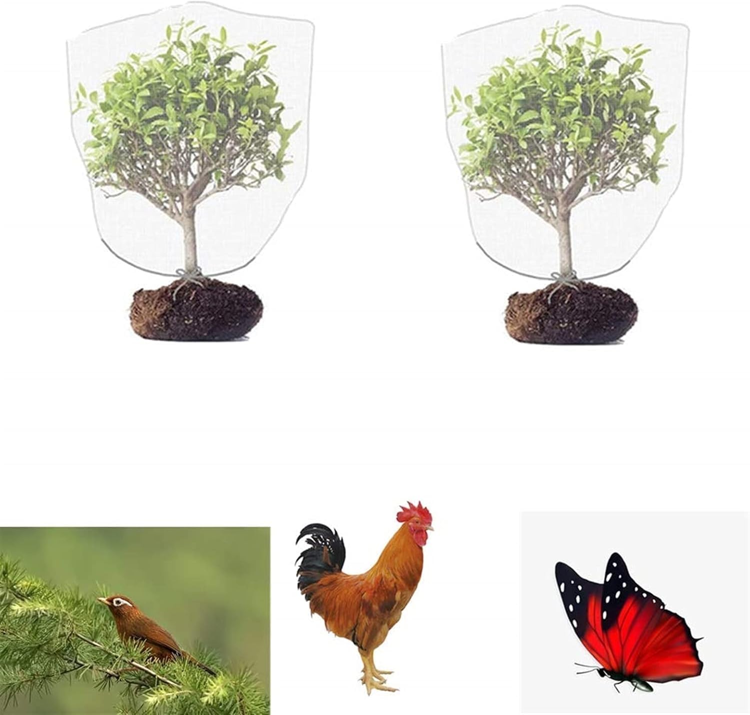 Filet de protection contre les insectes et les oiseaux avec cordon de serrage – Filet anti-insectes pour protéger les fleurs et les légumes contre les insectes et les oiseaux
