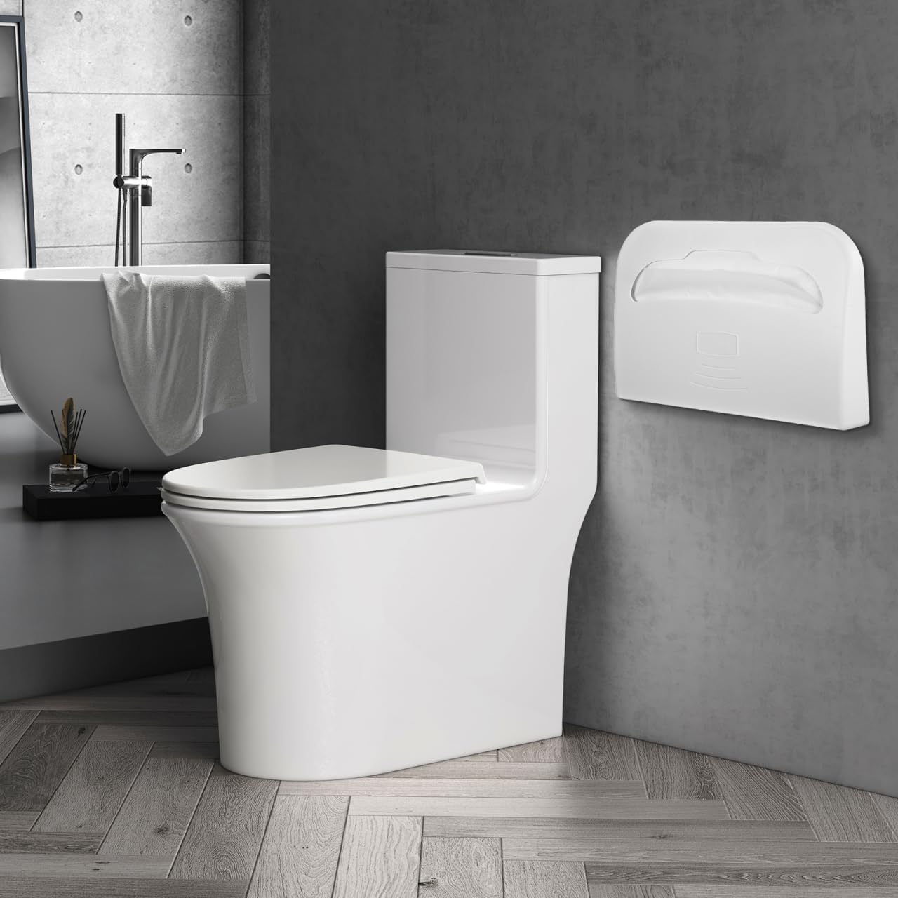 Cabilock Toilet Seat Cover Dispenser Wall Mount, Half-Fold Disposable Paper Holder, Commercial Bathroom Restroom Organizer for Office Restaurant Hospital