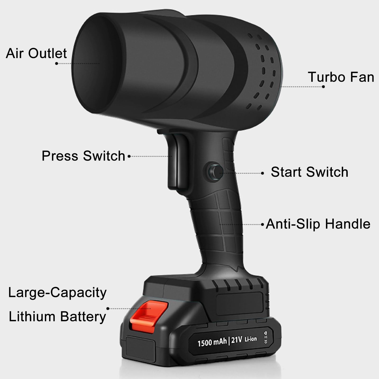 Akku Laubbläser - Kabelloser Turbogebläse Für Garten & Haus