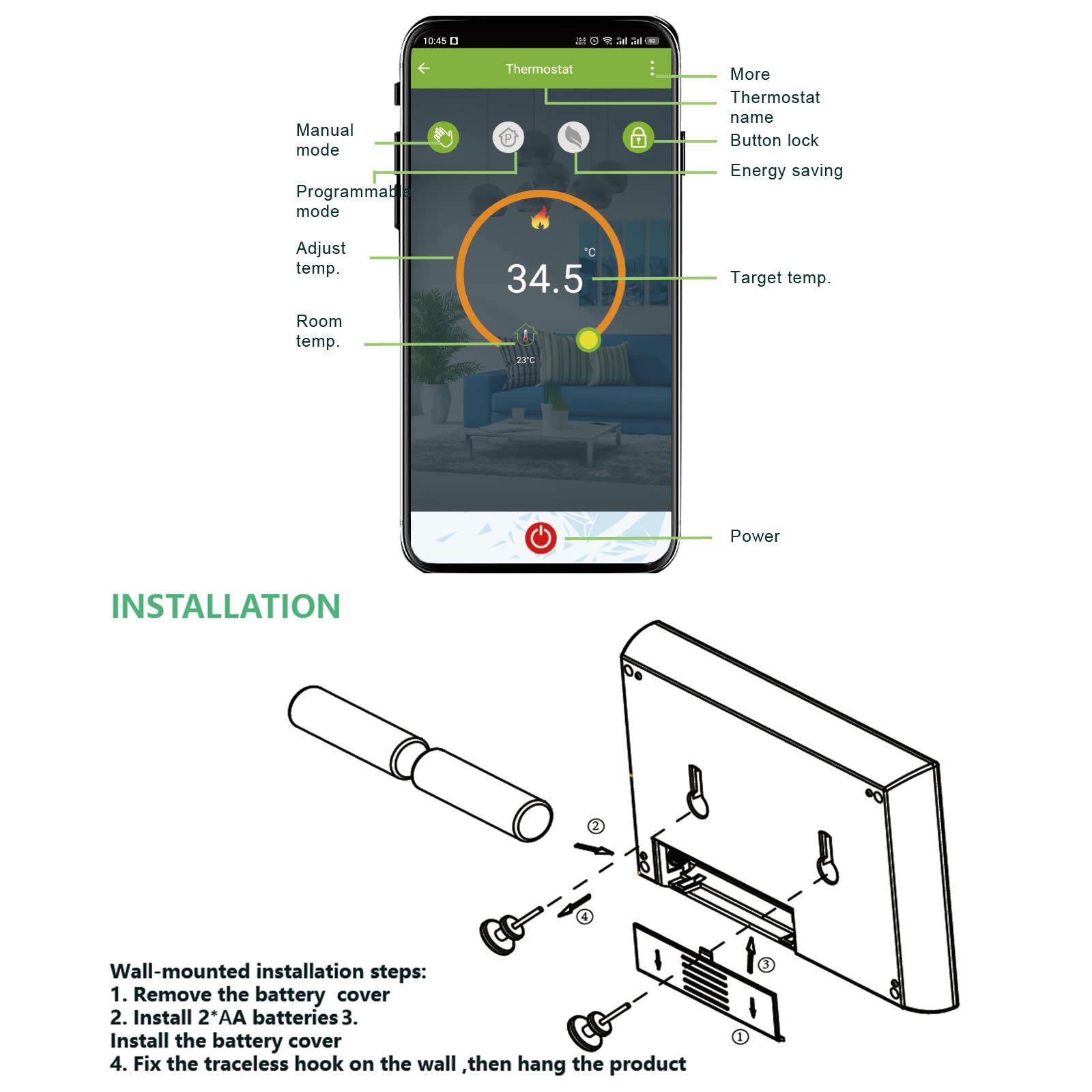 Termostat Smart RF Wifi dla kotła gazowego/wody programowalne ogrzewanie Termostat ścienny do pokoju Współpracuje z Alexa Google Home Wyświetlacz Dotykowy Wireless Regulator Temperatury