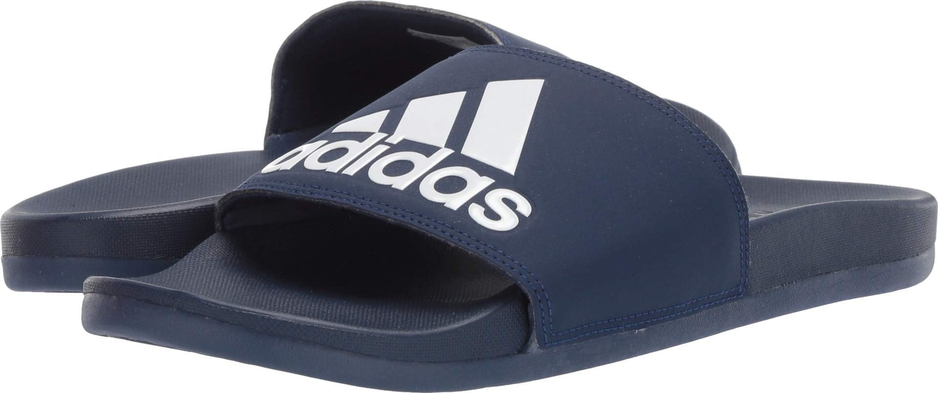 adidas blue and white slides