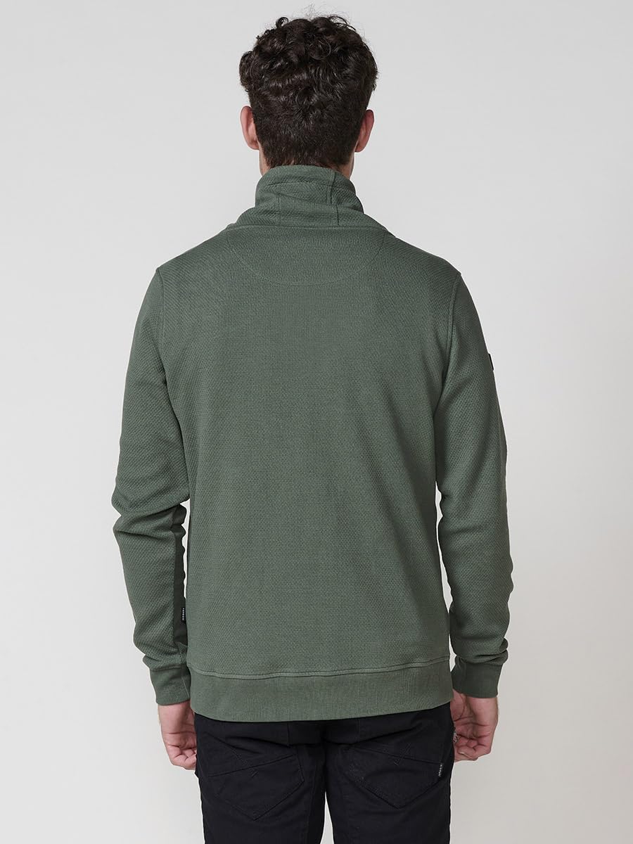 Koroshi Sudadera Hombre Cuello Alto con Cordón Ajustable 2521SU32