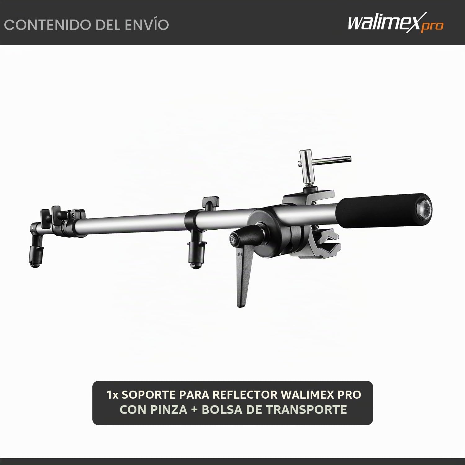 Walimex Pro - Soporte del Reflector con Fijaciones, 44-150 cm (incl. bolsa de transporte)