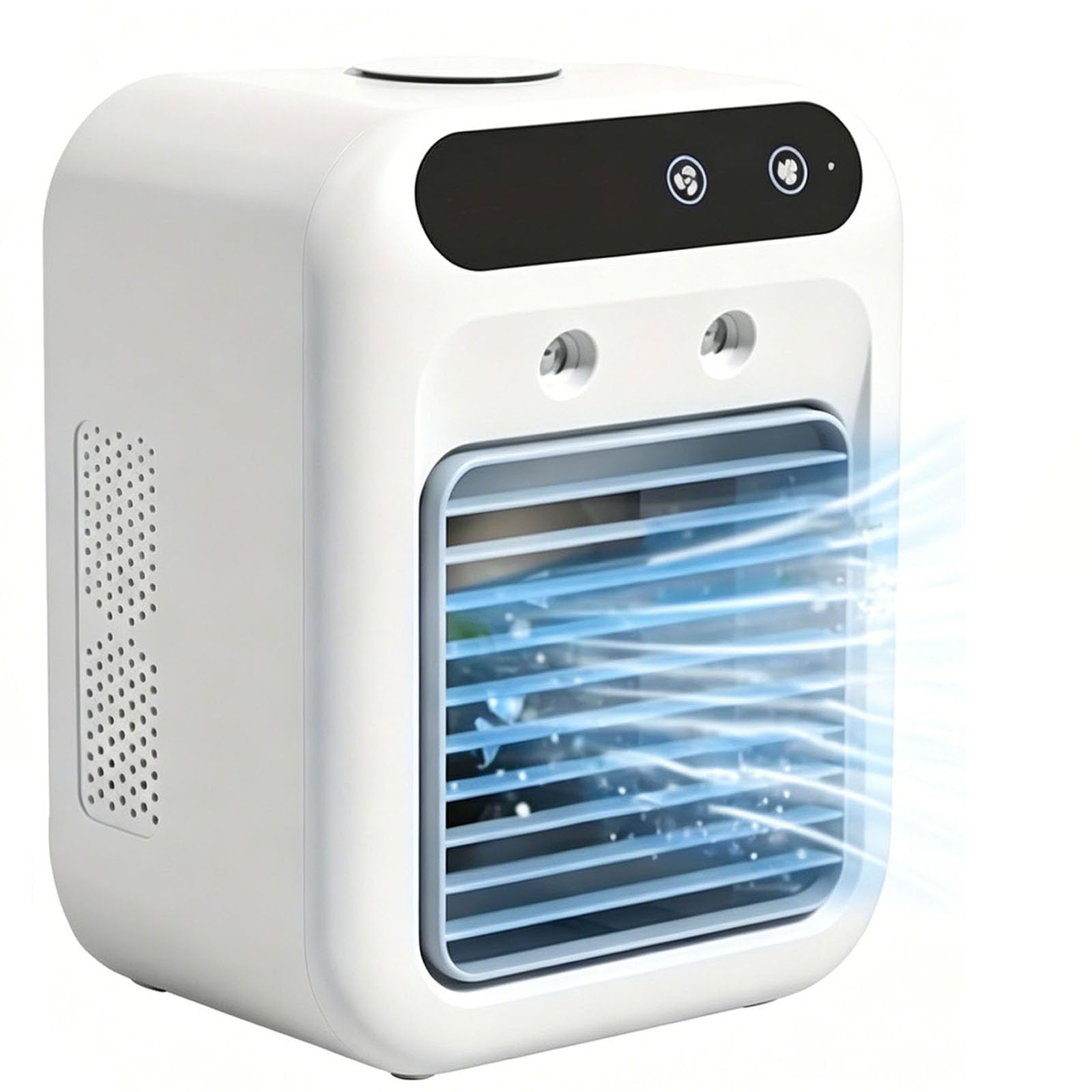 Rechargeable Personal Mini Air Cooler with Mist Humidification Function, Portable Evaporative Water Cooling Fan, Compact Misting Air Conditioning Unit for Bedroom, Office, Camping (1pc)