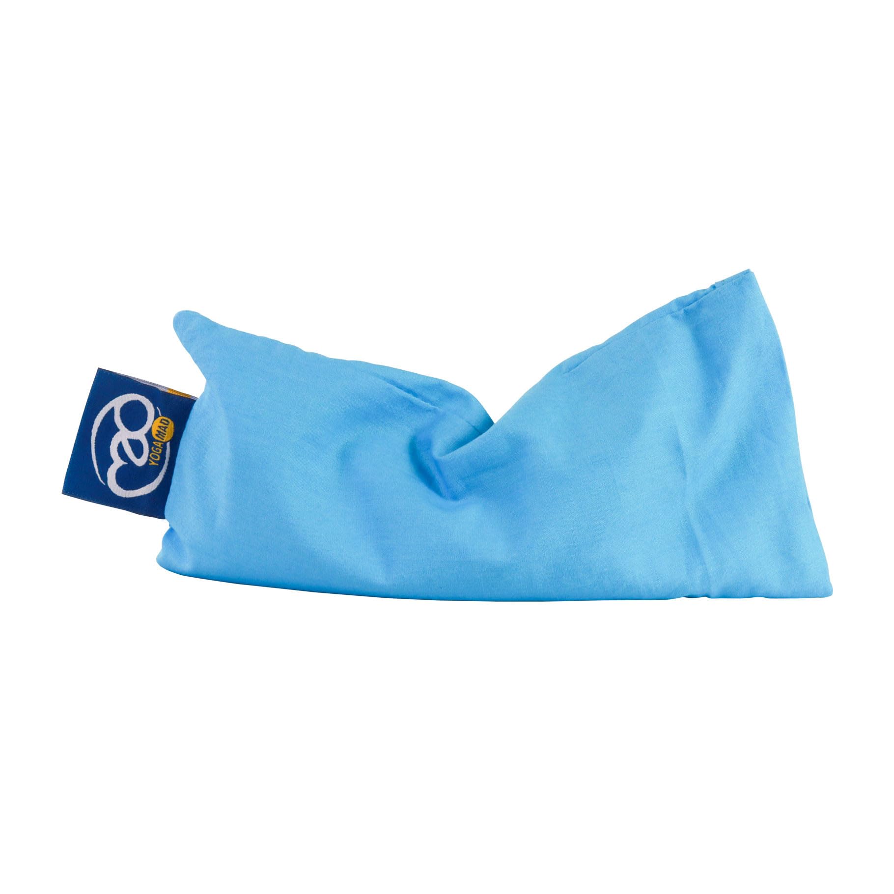 Yoga-Mad Eye Pillow | 100% Organic Cotton | Lavender & Linseed FIlled Yoga Pillow | Stress Relief Eye Bag for Aromatherapy, Relaxation and Tired Eyes - Light Blue