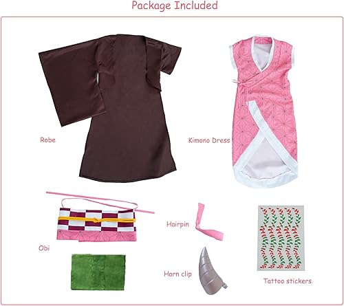 Miniatura 6 de CR ROLECOS - Disfraz de cosplay Tanjirou Zenitsu y Giyuu del Anime traje estilo kimono