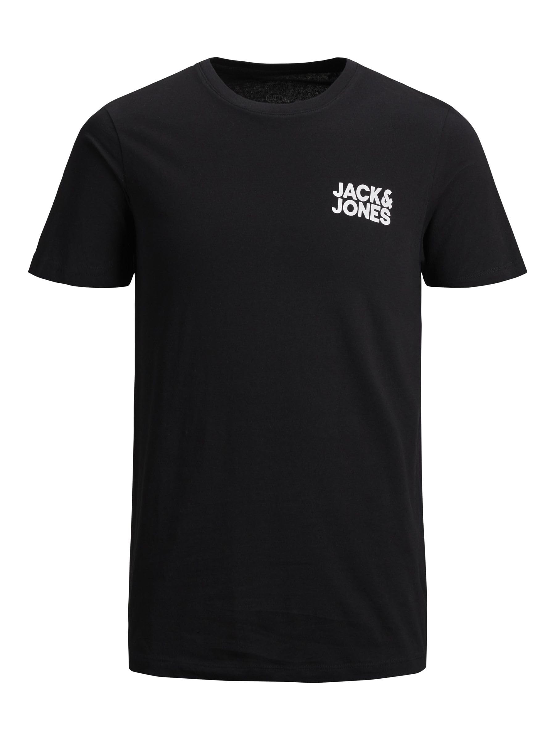 JACK&JONES PLUS Men's Jjecorp Logo Tee SS O-Neck Noos Pls T-Shirt, Black, 3XL UK