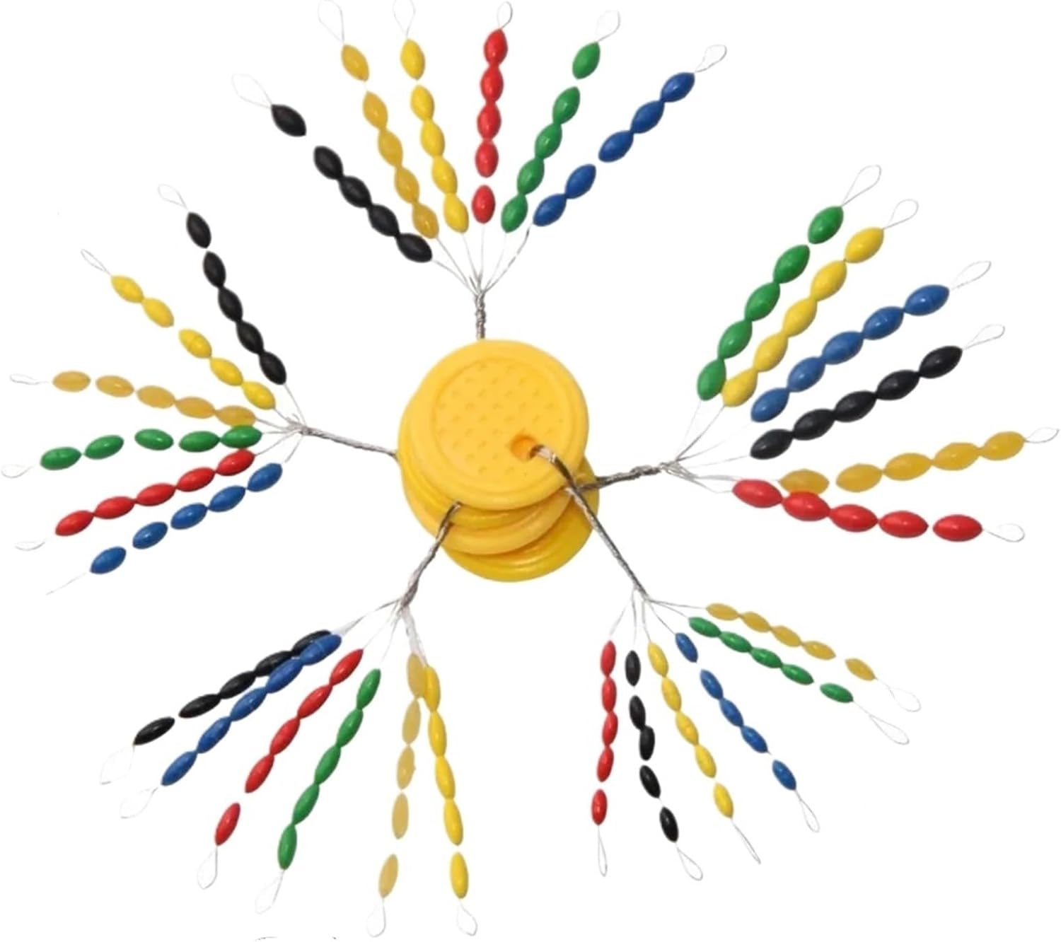 Bobber Stopper 1200pcs Rubber Olive Fishing Space Beans Float Bobber Stopper Line Stops Round Ball for Fishing