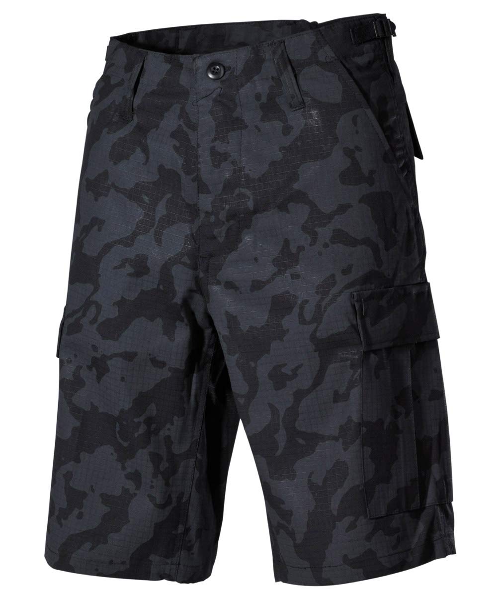US BDU Bermuda, Rip Stop, Couleur:night-camo;Taille:L