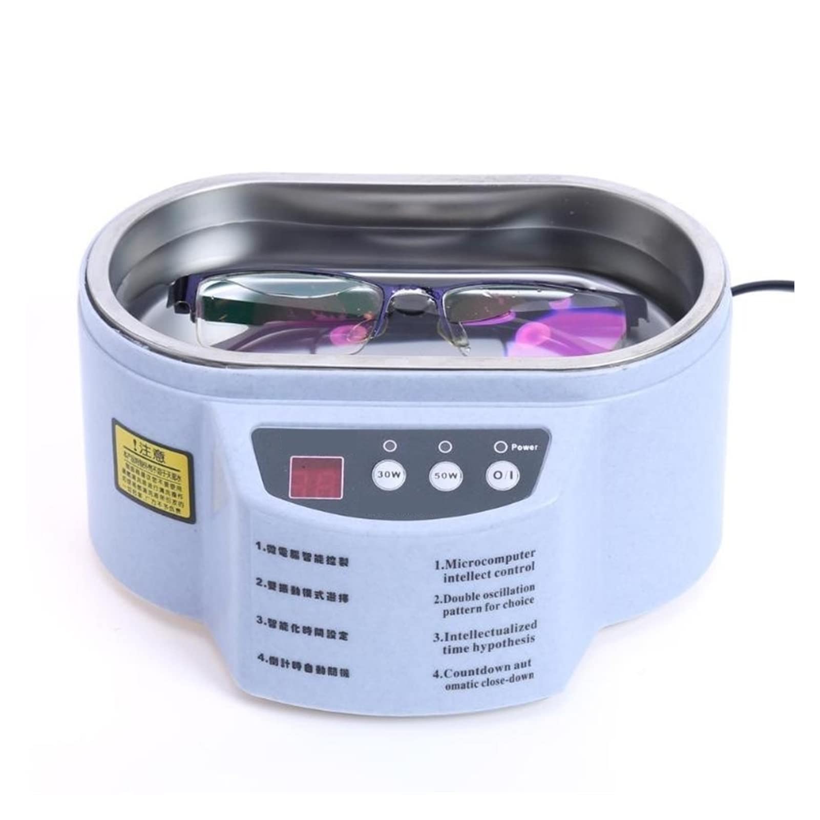 Dispositivo per la Pulizia ad ultrasuoni Bagno di detergente for Gioielli ad ultrasuoni for Orologi Occhi LENTRE Denture DETTURE COMPETUTO Elettrico PIROTTO PROFURO(Double Powers)
