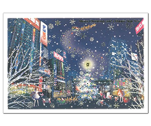 Amazon | *クリスマスカード 和風・海外向け ミニサンタセピアカード S 