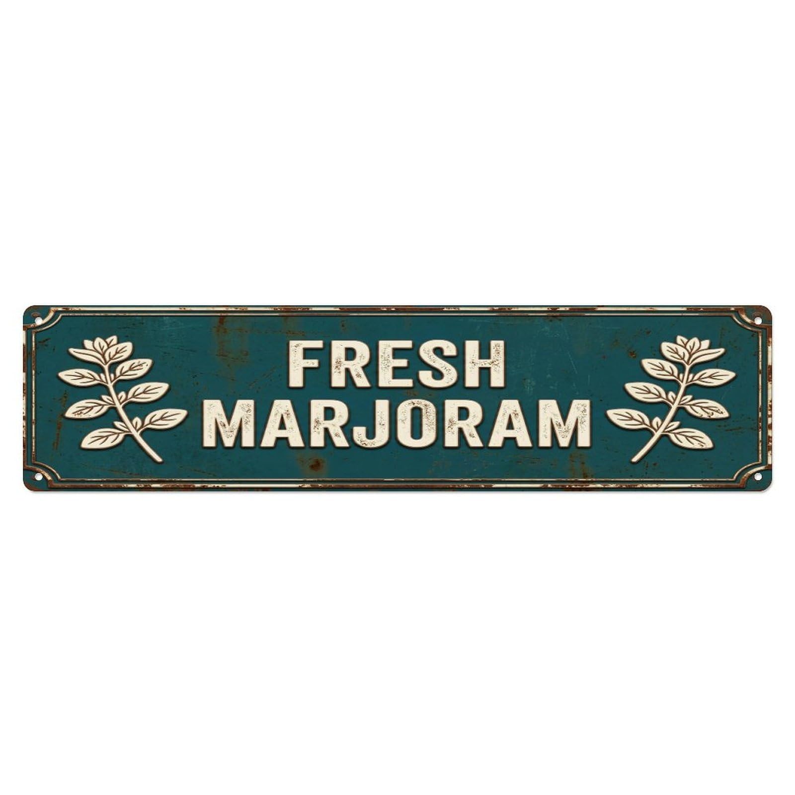 FRESH MARJORAM Vintage Herb Rustic Farmhouse Metal Tin Sign