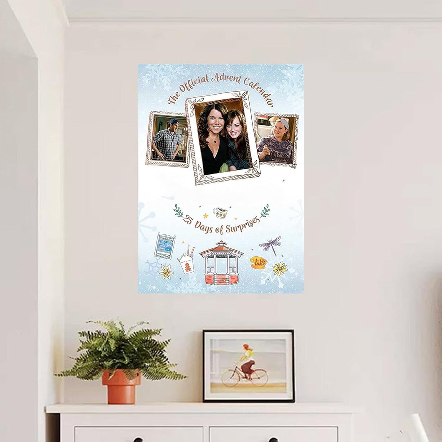 Gilmores Girls Calendario dell'Avvento 2024 | Gilmores Girls Merch Calendario dell'Avvento di Natale 2024 | Calendario dell'Avvento tascabile 25 giorni Gilmore Girl Calendario dell'Avvento con Toppe,