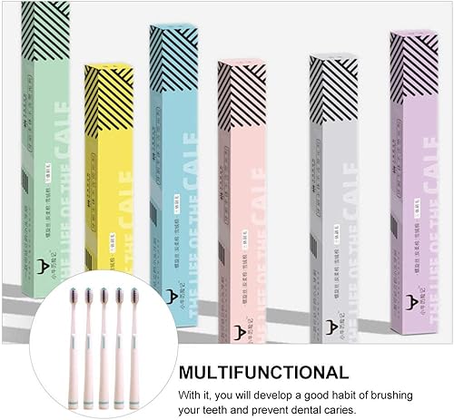 Miniatura 6 de Cepillos de dientes de viaje, 5 piezas, cepillo de dientes extra para adultos con cerdas micro cepillos de dientes manuales para encías, cepillos de