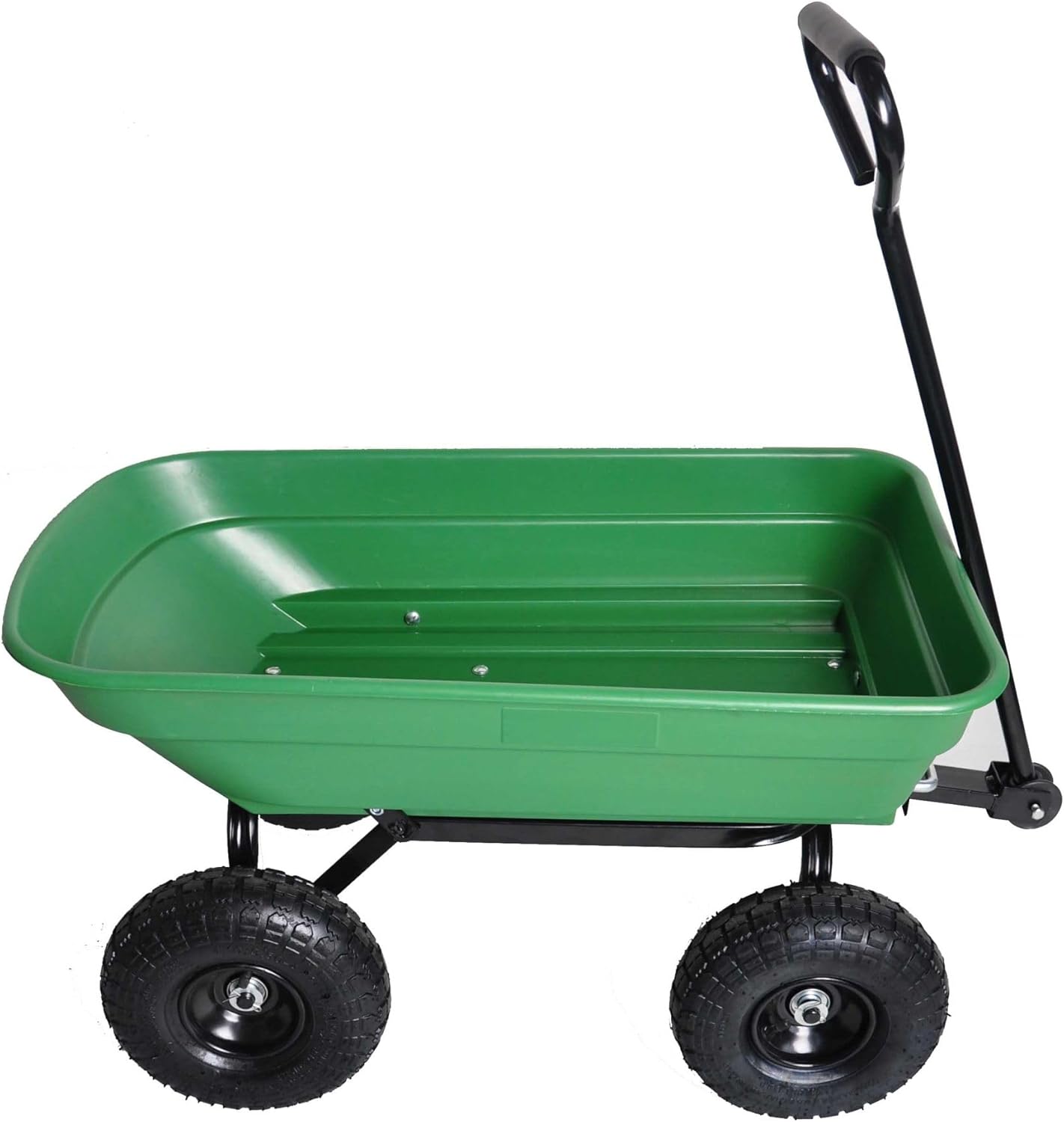 Garden Cart with Wheels & Steel Frame, Heavy Duty Yard